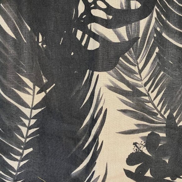 J Crew Tropical Print Women's Black Beige Linen Pencil Skirt Size 2 - Picture 3 of 9